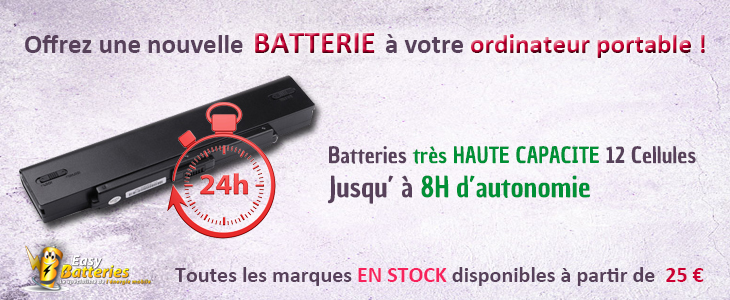 Offrez une nouvelle batterie � votre ordinateur portable!